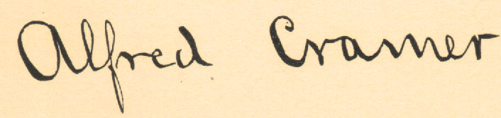 Alfred Cramer Signature