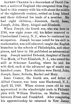 The History of Camden County biography page 1