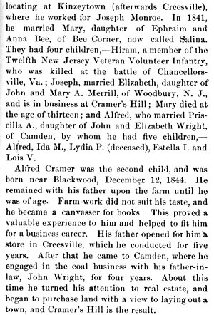The History of Camden County biography page 2