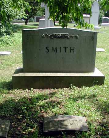 Andrew B.F. Smith grave marker at Harleigh Cemetery