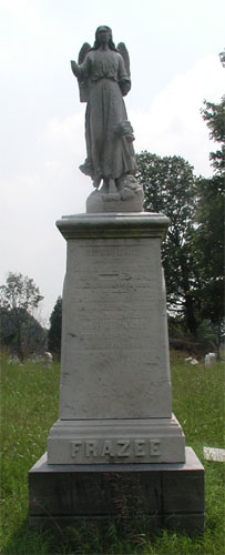 Evergreen Cemetery, grave of Andrew Blair Frazee, detail