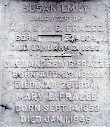 Evergreen Cemetery, grave of Andrew Blair Frazee, view 4