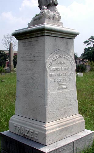 Evergreen Cemetery, grave of Andrew Blair Frazee, view 5