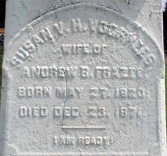Evergreen Cemetery, grave of Andrew Blair Frazee, view 6