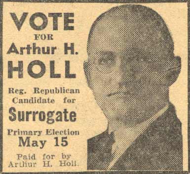 Arthur H. Holl portrait, Camden Courier-Post, May 1934