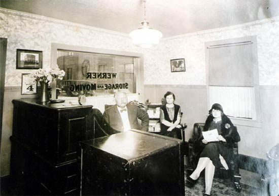 August and Anna Werner with daughter Alma Werner Aceto at 521 Berkley Street in the 1930s