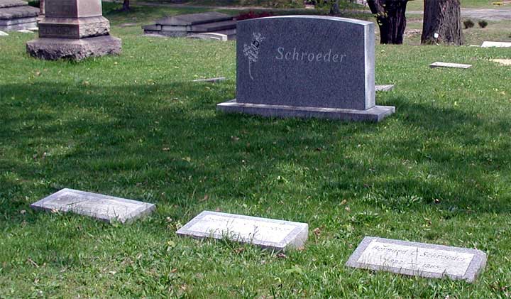 Bernard C. Schroeder family plot monument