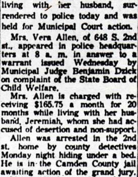 Camden Courier-Post, December 28, 1953, clipping part 2