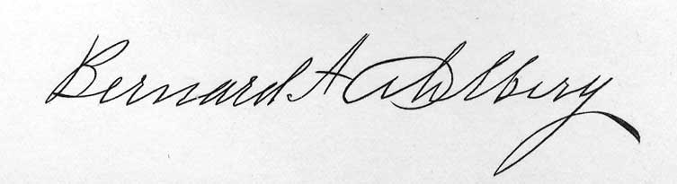 Bernard Abraham Ahlberg signature