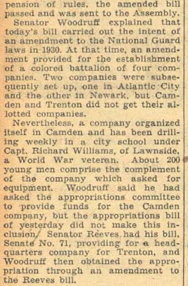 Newspaper clipping about National Guard unit formation, part 2