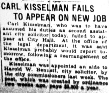 Camden Courier-Post, April 2, 1928 — Harold W. Bennett
