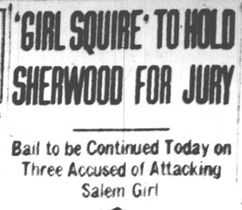 Newspaper headline about Sherwood court case