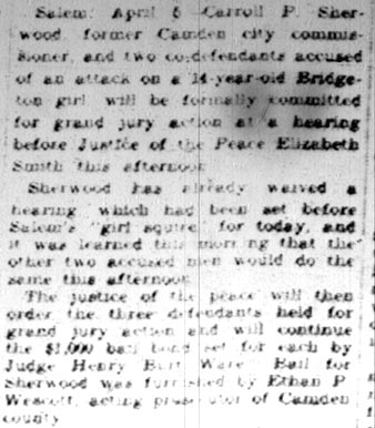Newspaper article April 1928, part 1
