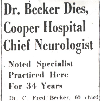 Dr. Becker obituary, part 1