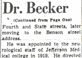Dr. Becker obituary, part 4