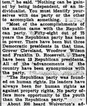 Wolverton Holds ‘Brain Trust’ Drew U. S. Constitution - Camden Courier-Post, October 6, 1936