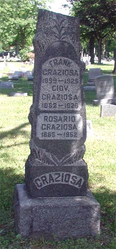 Graziosa family gravestone