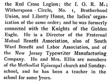 Biographical Review, Camden County, 1897 — Charles H. Ellis Jr. (continued)