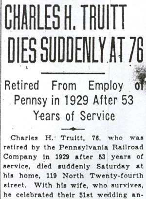Obituary newspaper clipping part 1