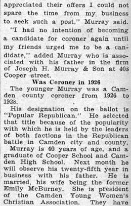 Camden Courier-Post, May 8, 1934 — Charles T. Murray, part 2