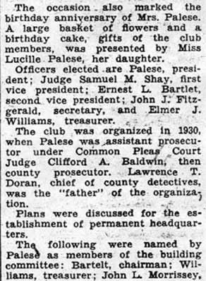 Camden Courier-Post, January 7, 1938: 'Chiselers' to Seek Club Headquarters, column 2