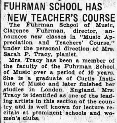 Camden Courier-Post, January 22, 1938 — Fuhrman School Has New Teacher's Course