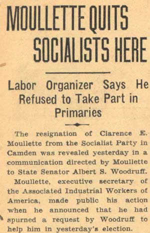 Newspaper clipping from Camden Courier-Post, May 16, 1934, page 1