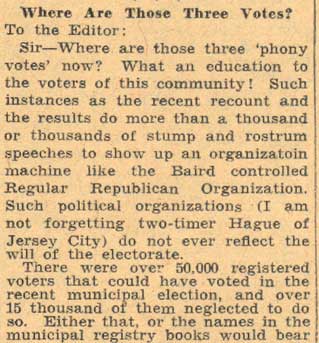 Newspaper clipping from Camden Courier-Post, August 5, 1935, page 1