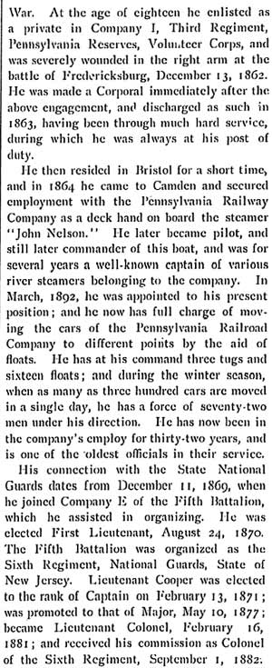 Colonel William H. Cooper biographical review, 1897 — page 3