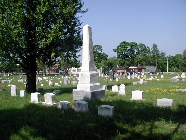 Evergreen Cemetery — Isaac B. Hatch and Cooper B. Hatch grave marker