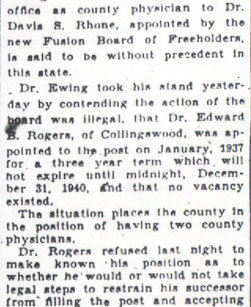 Dr. David S. Rhone newspaper clipping continued