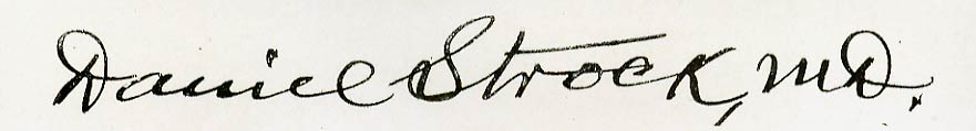Dr. Daniel Strock signature