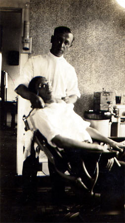 Dr. David E. Cooper in his Williamstown NJ office, about 1930
