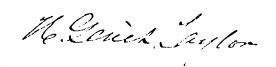 H. Genet Taylor signature