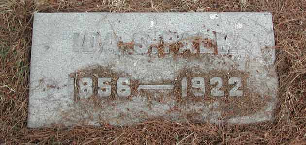 Palm Family gravestone detail
