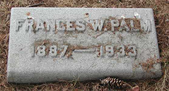 Palm Family gravestone detail