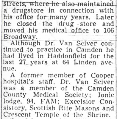 Camden Courier-Post obituary, June 17, 1950, part 2