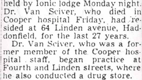 Camden Courier-Post funeral notice, June 20, 1950, part 3