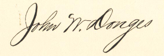 Biography entry for Dr. John W. Donges from the 1886 History of Camden County