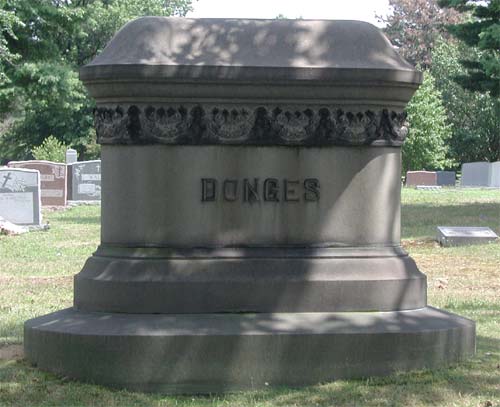 Grave of Dr. John W. Donges at Harleigh Cemetery, Camden