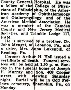 Dr. Mengel obituary, part 6