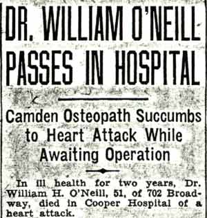 Obituary for Dr. William H. O'Neill, part 1