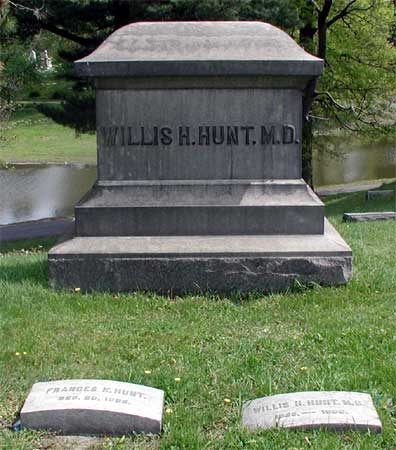 Dr. Willis H. Hunt grave marker, Harleigh Cemetery