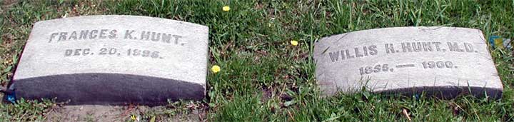 Dr. Willis H. Hunt grave marker, Harleigh Cemetery