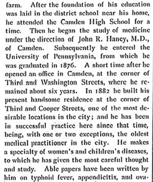 Biographical Review of Camden County 1897, Dr. William A. Davis, page 3