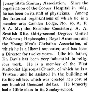 Biographical Review of Camden County 1897, Dr. William A. Davis, page 5