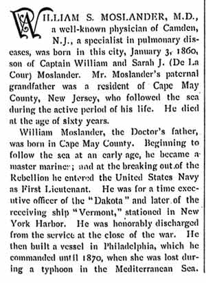 Dr. William S. Moslander portrait from 1897 Biographical Review