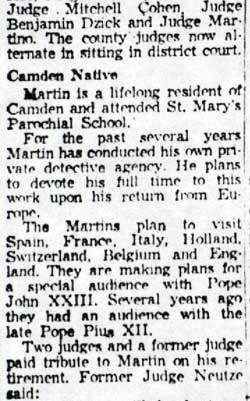 County Court Aide Retires article, column 2