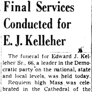 Final Services Conducted for E. J. Kelleher — page 1