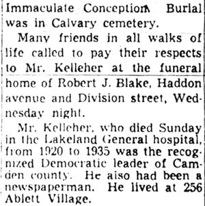 Final Services Conducted for E. J. Kelleher — page 2